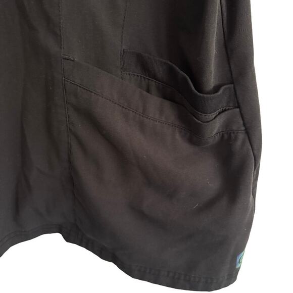 Aero Wonderwink Scrub Top Women's XL Black Short Sleeve V-Neck Flex Back - Picture 5 of 12